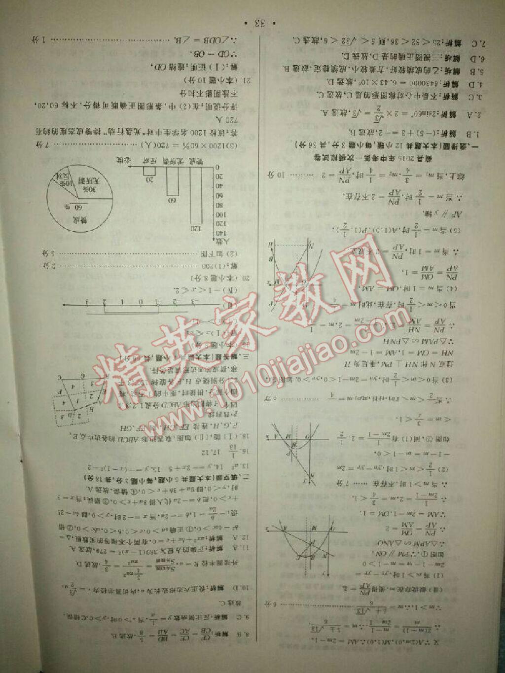 2015年中考必备初中模拟汇编数学 第87页