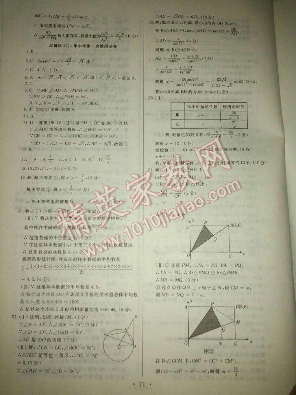 2015年中考必备初中模拟汇编数学 第89页