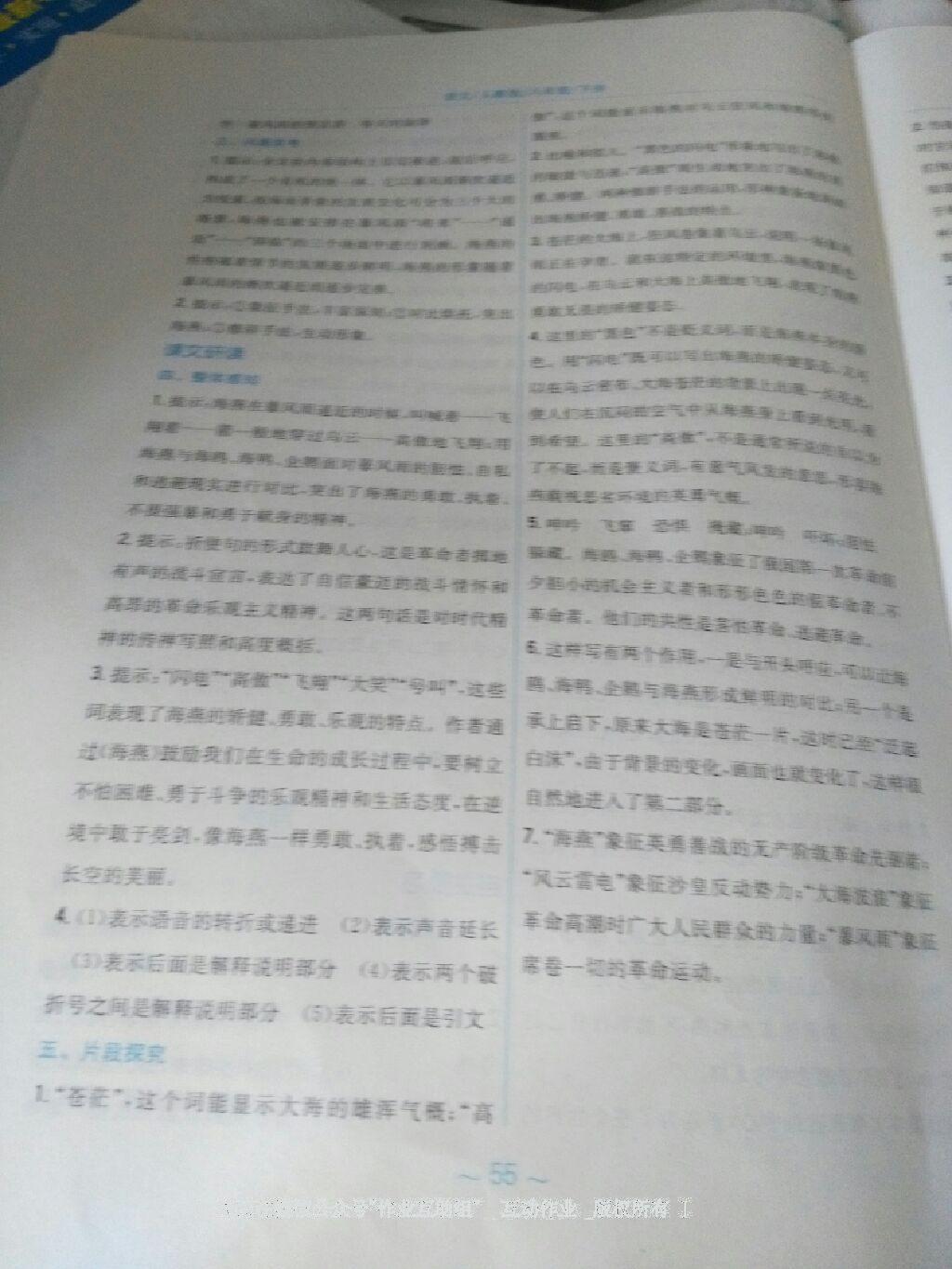 2015年新編基礎(chǔ)訓(xùn)練八年級語文下冊人教版 第55頁