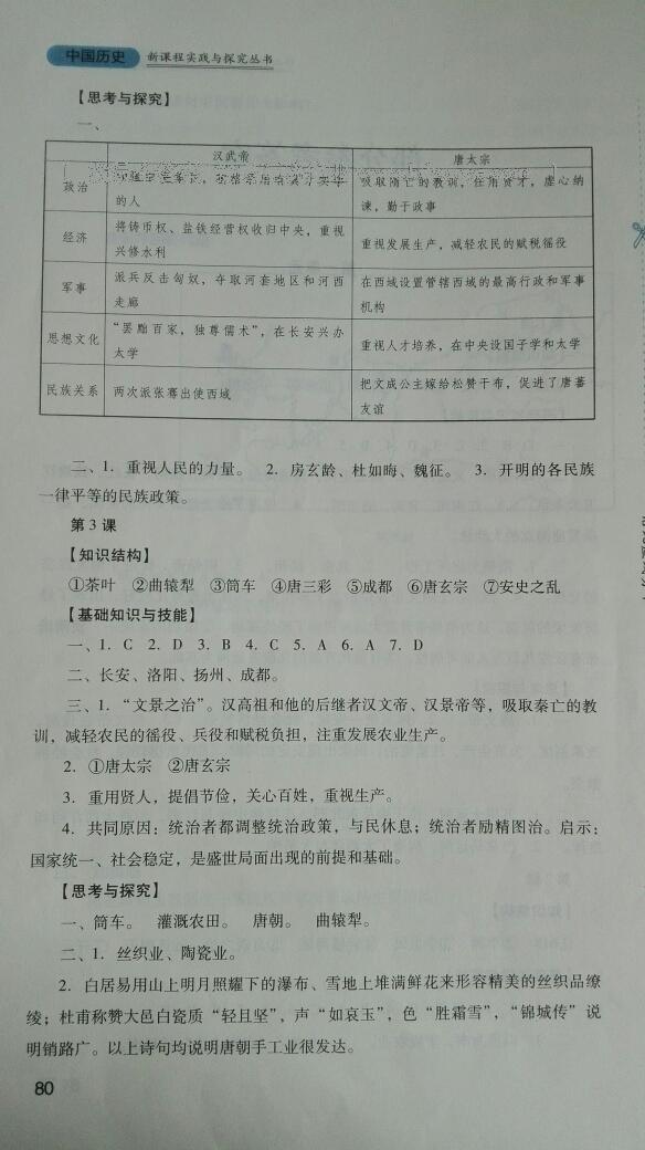 新課程實(shí)踐與探究叢書七年級(jí)中國(guó)歷史下冊(cè)人教版 第58頁(yè)