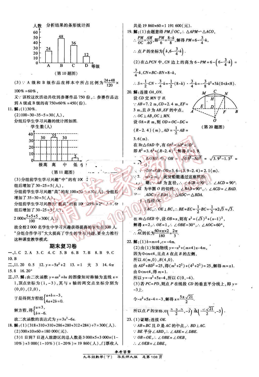 2016年高效課時(shí)通10分鐘掌控課堂九年級(jí)數(shù)學(xué)下冊(cè)華師大版 第18頁