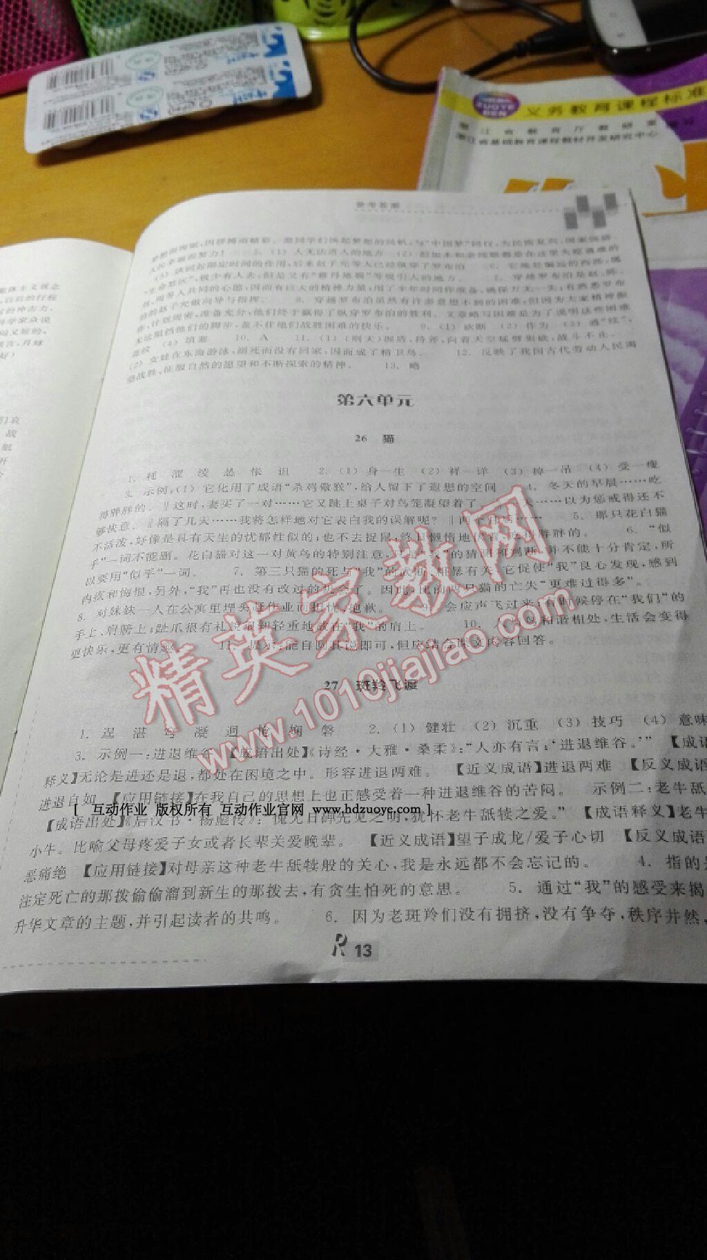 2015年作業(yè)本七年級(jí)語(yǔ)文下冊(cè)人教版 第90頁(yè)