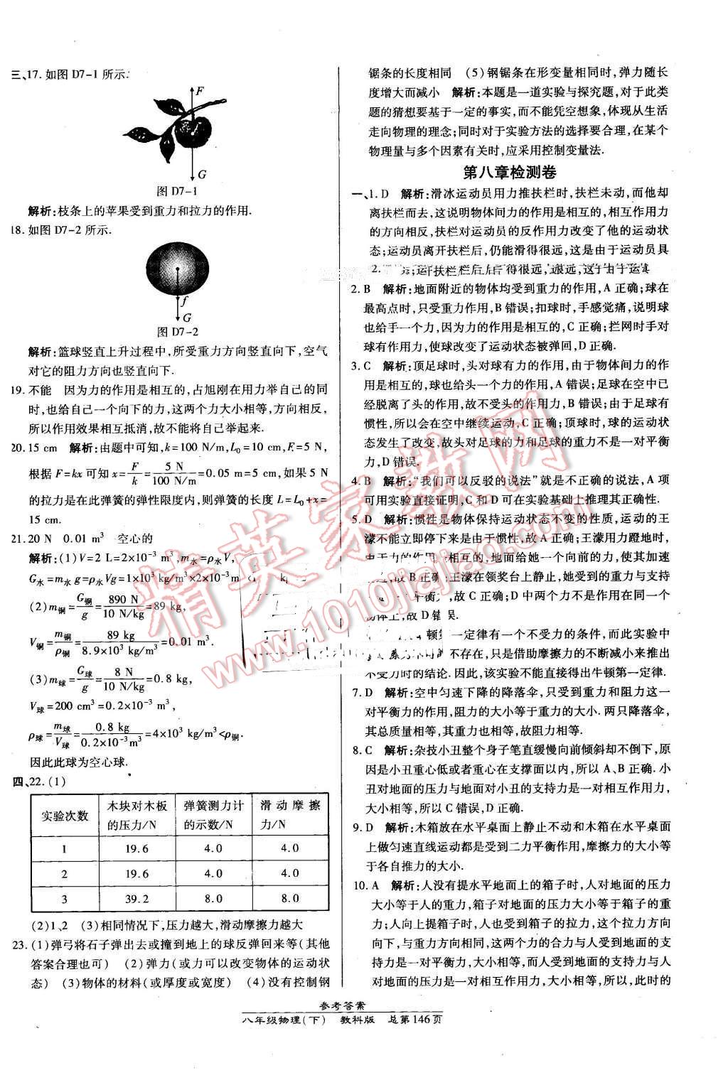 2016年高效課時通10分鐘掌控課堂八年級物理下冊教科版 第32頁