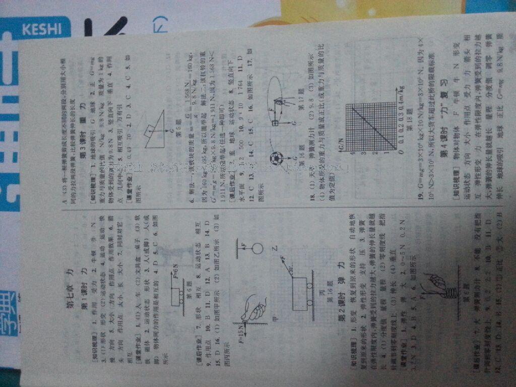 2016年通城学典课时作业本八年级物理下册人教版 第19页