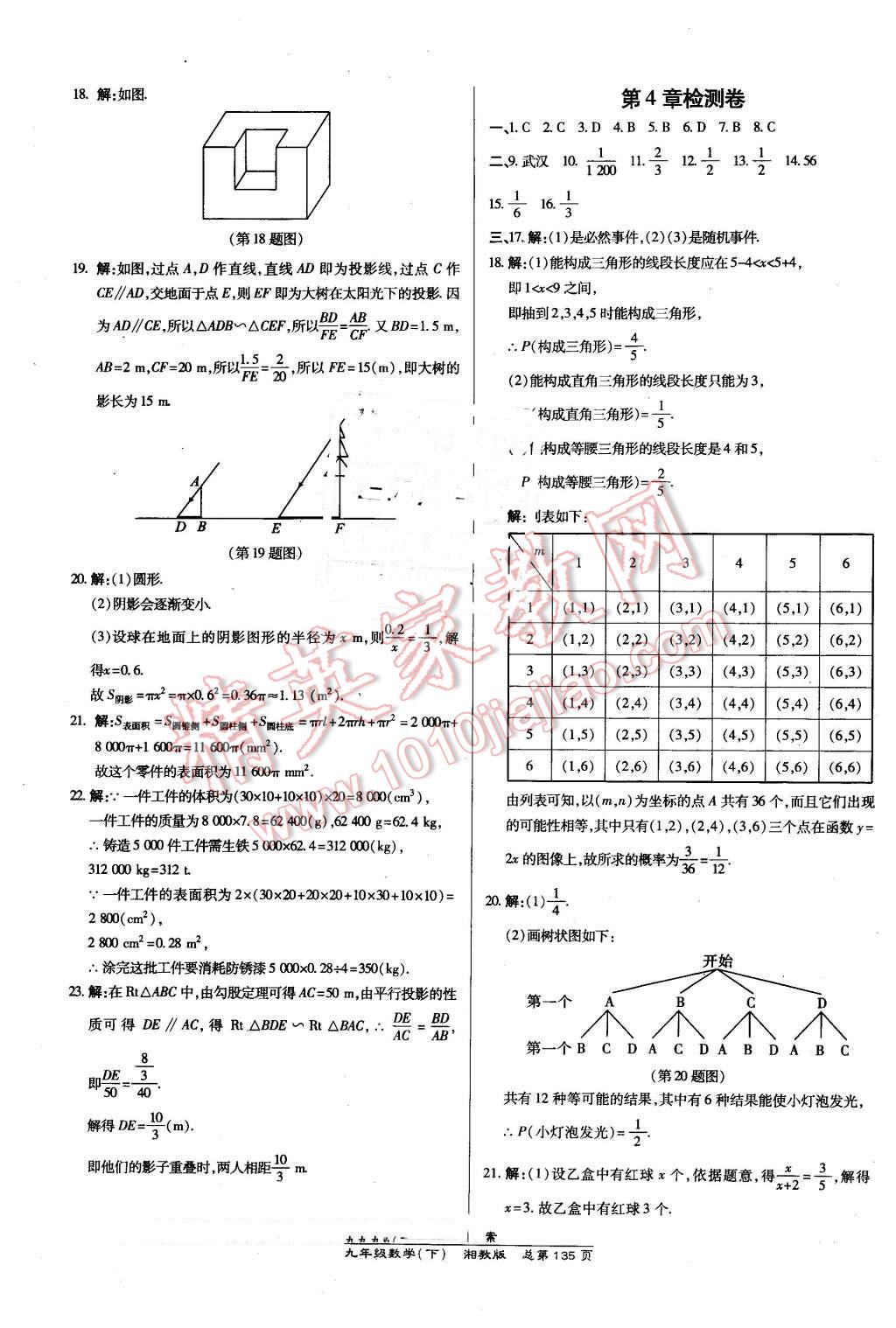 2016年高效課時(shí)通10分鐘掌控課堂九年級數(shù)學(xué)下冊湘教版 第29頁