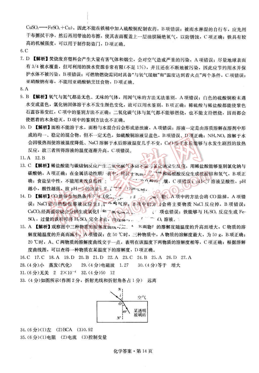 2016年湖南中考必備化學(xué) 第13頁(yè)