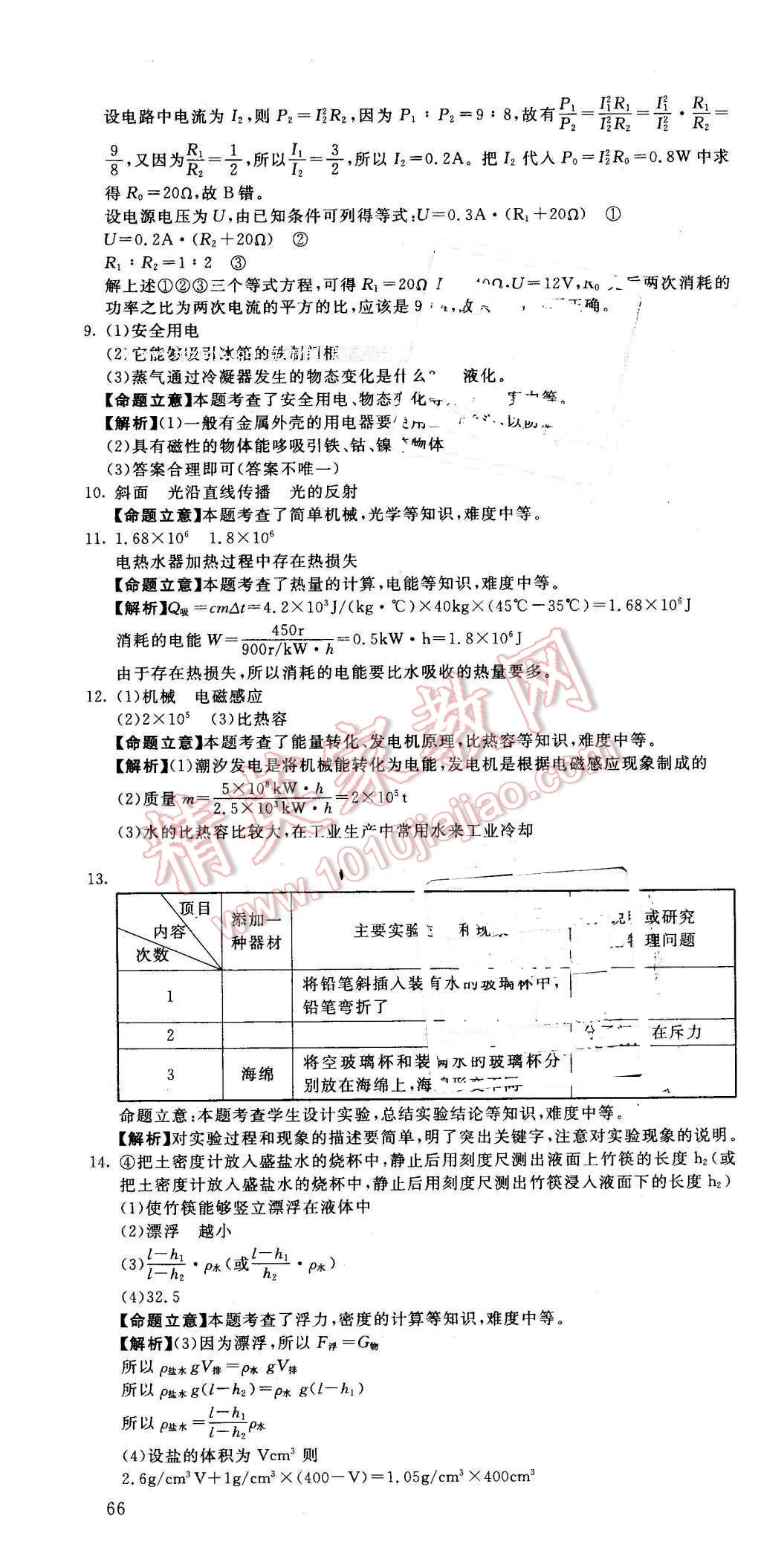 2016年河北中考必備中考第一卷物理 第16頁(yè)