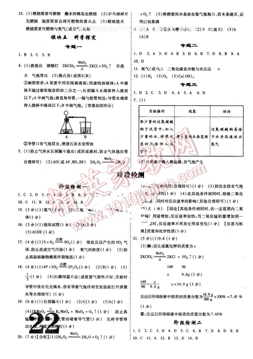 2016年河北中考面對(duì)面化學(xué)第12年第12版 第22頁