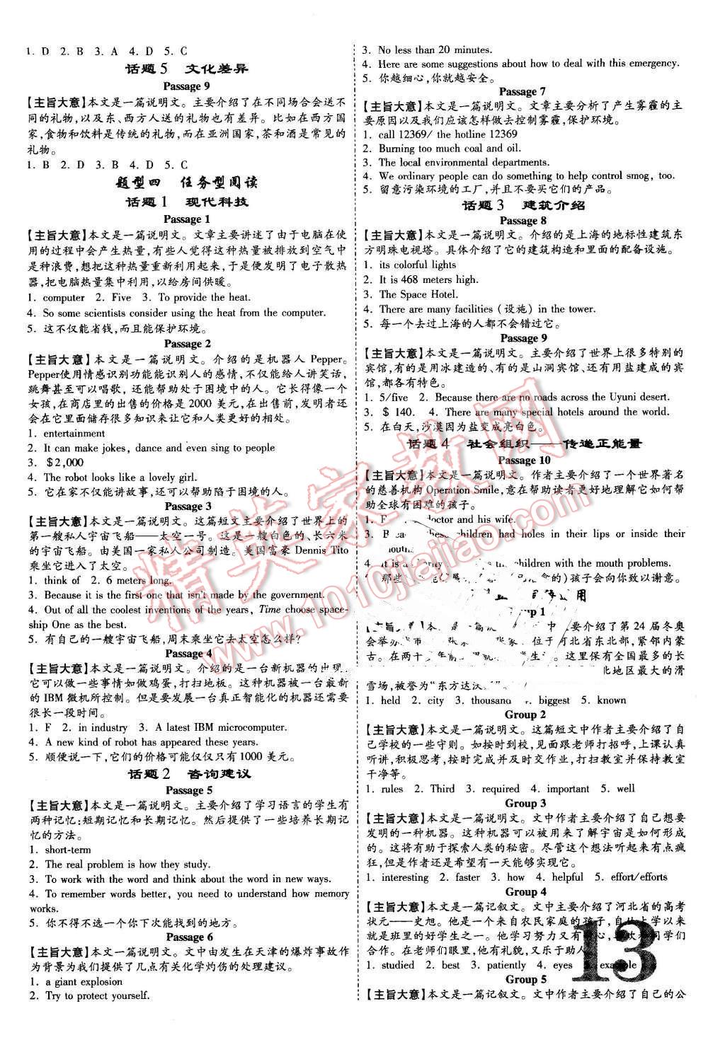 2016年河北中考面對(duì)面英語(yǔ)第12年第12版 第13頁(yè)