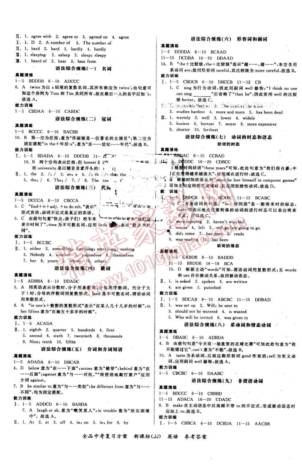 2016年全品中考复习方案英语冀教版河北 第13页