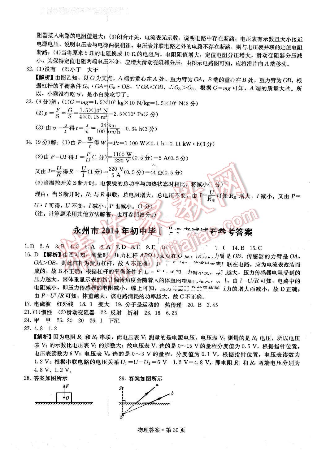 2016年湖南中考必备物理 第29页