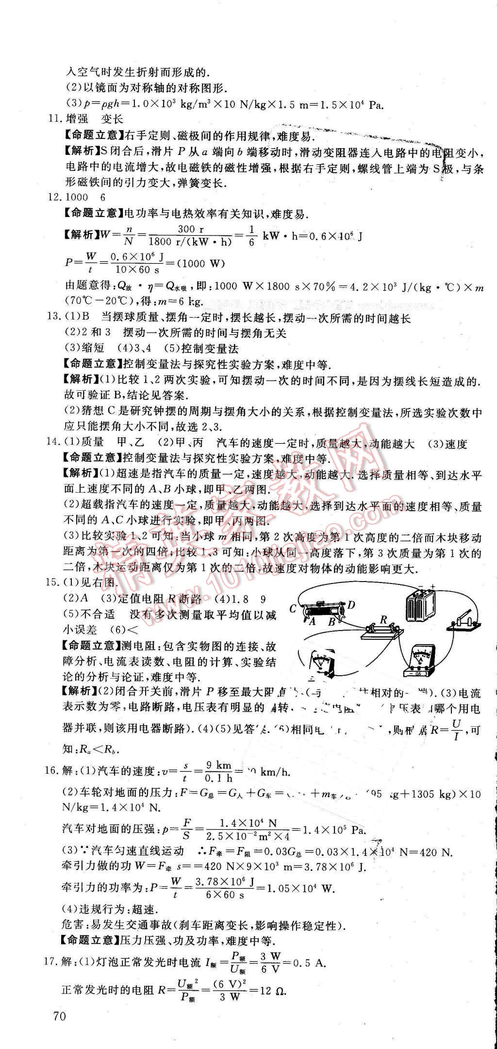 2016年河北中考必備中考第一卷物理 第28頁