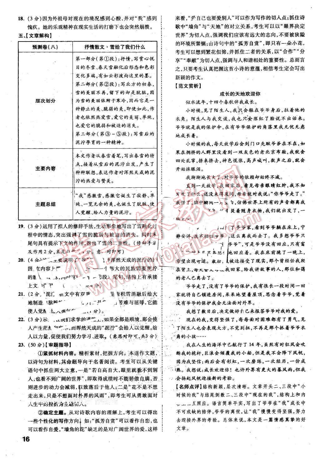 2016年萬唯教育河北中考預(yù)測(cè)卷終極預(yù)測(cè)8套卷語文第12年第12版 第15頁(yè)