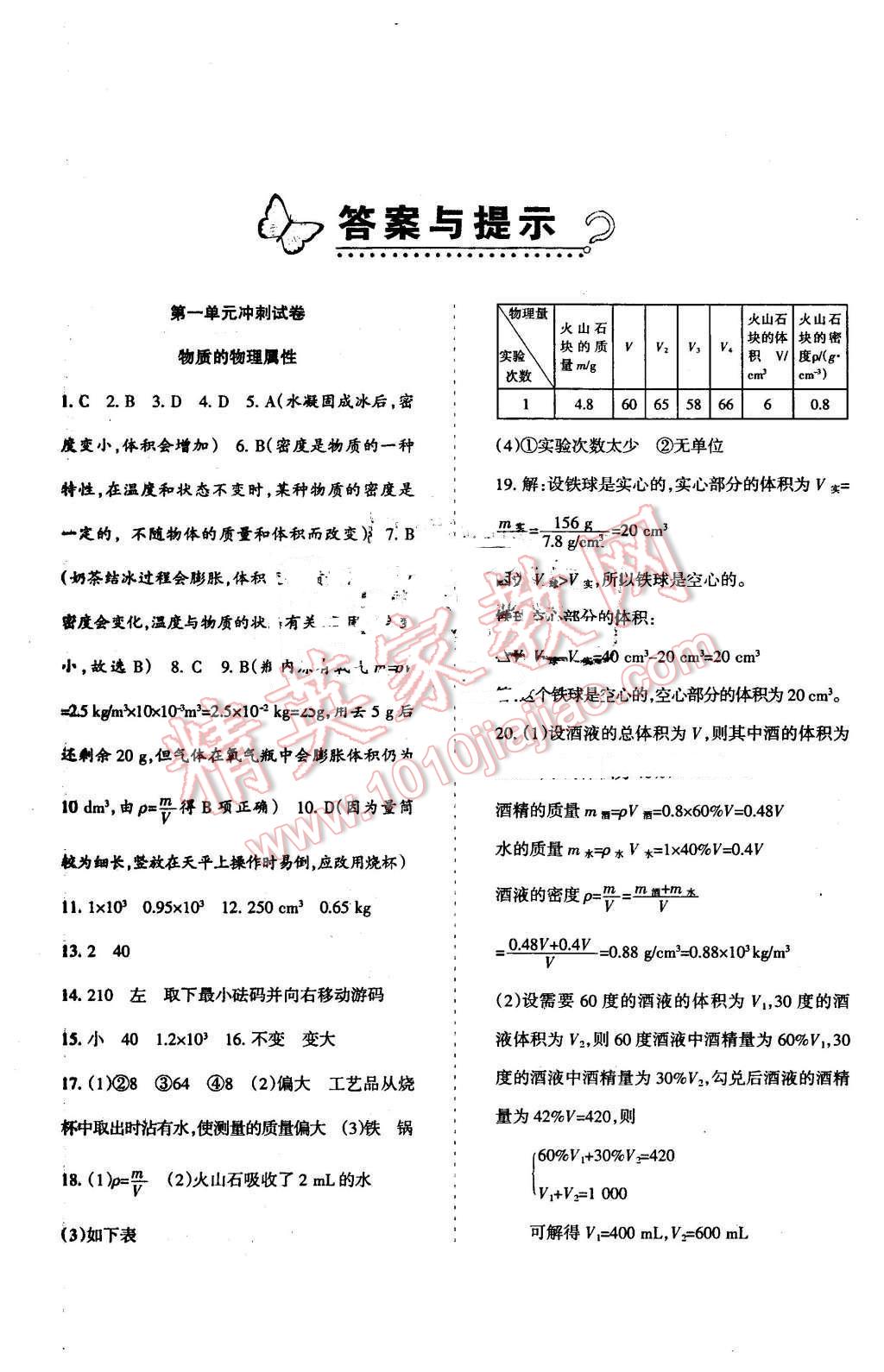 2015年目標(biāo)與檢測綜合能力達(dá)標(biāo)質(zhì)量檢測卷八年級(jí)物理下冊(cè)蘇科版 第1頁