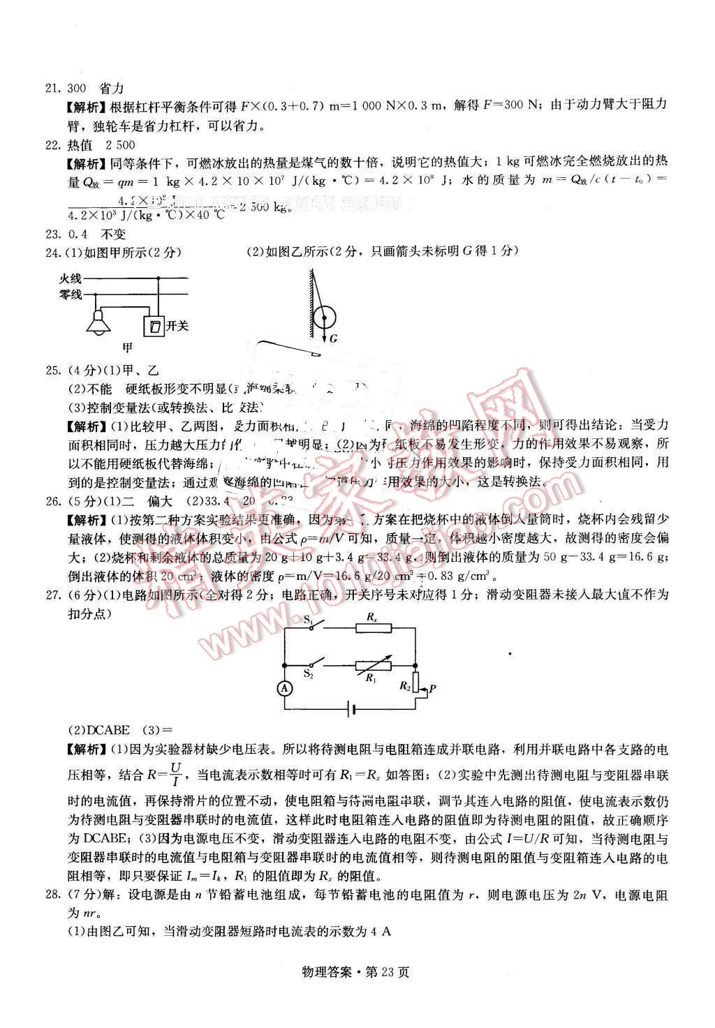 2016年湖南中考必备物理 第22页