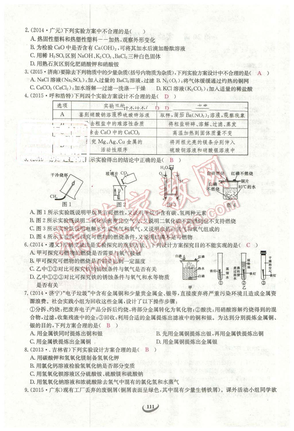 2016年思維新觀察中考化學(xué) 第111頁(yè)