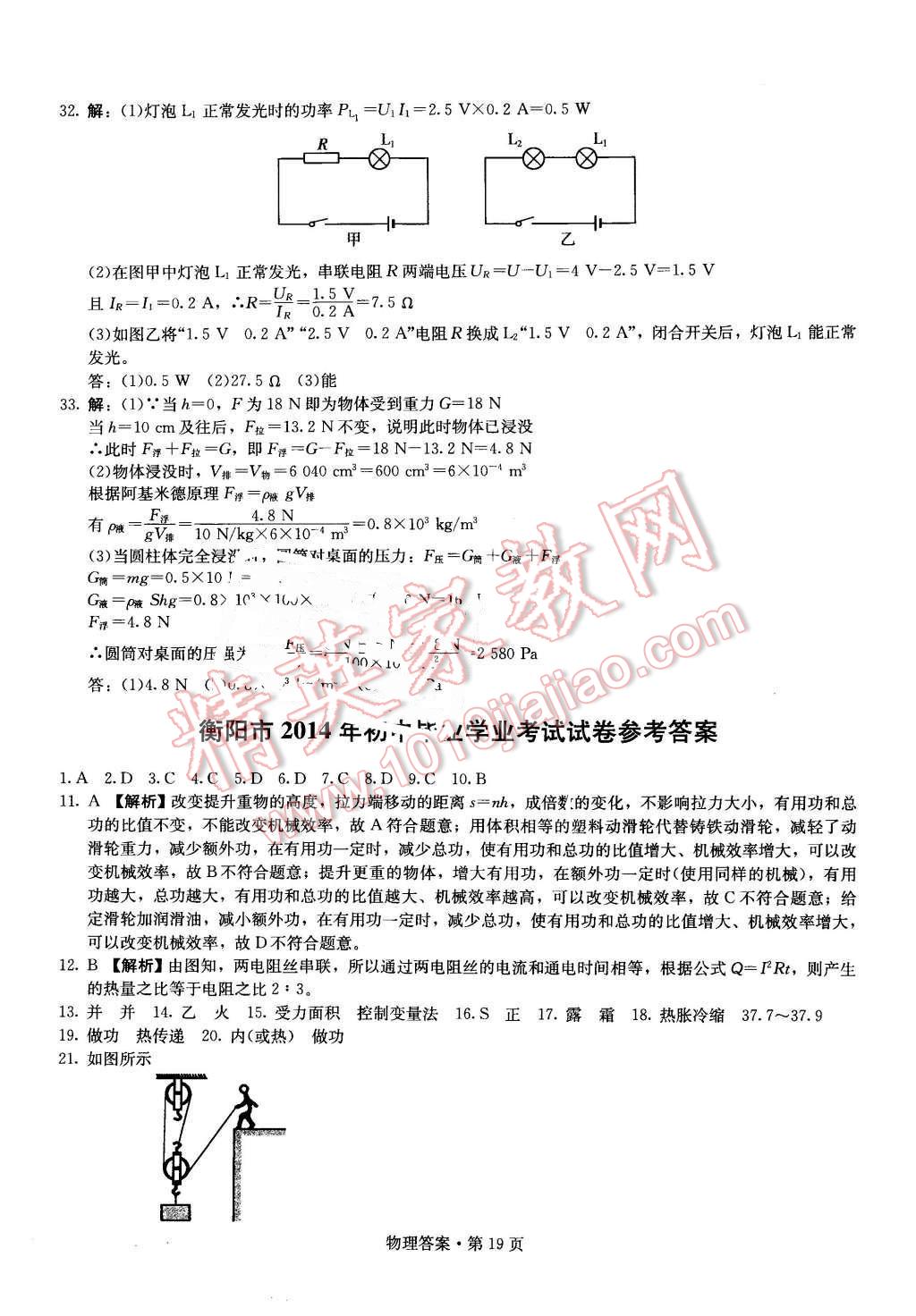 2016年湖南中考必备物理 第18页