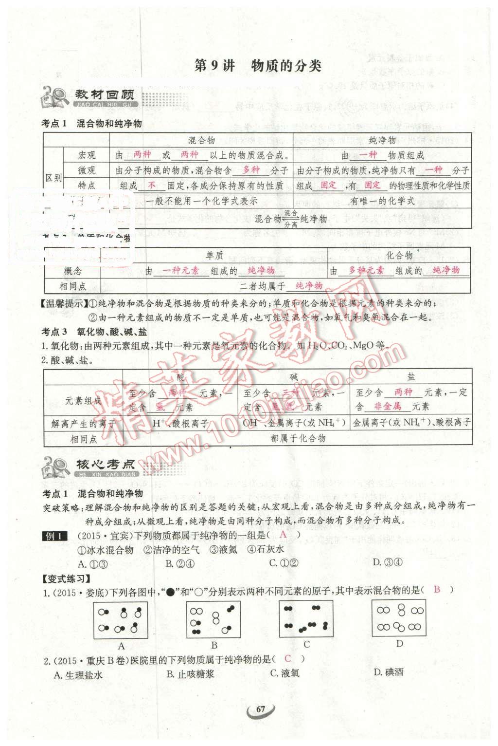 2016年思維新觀察中考化學(xué) 第67頁