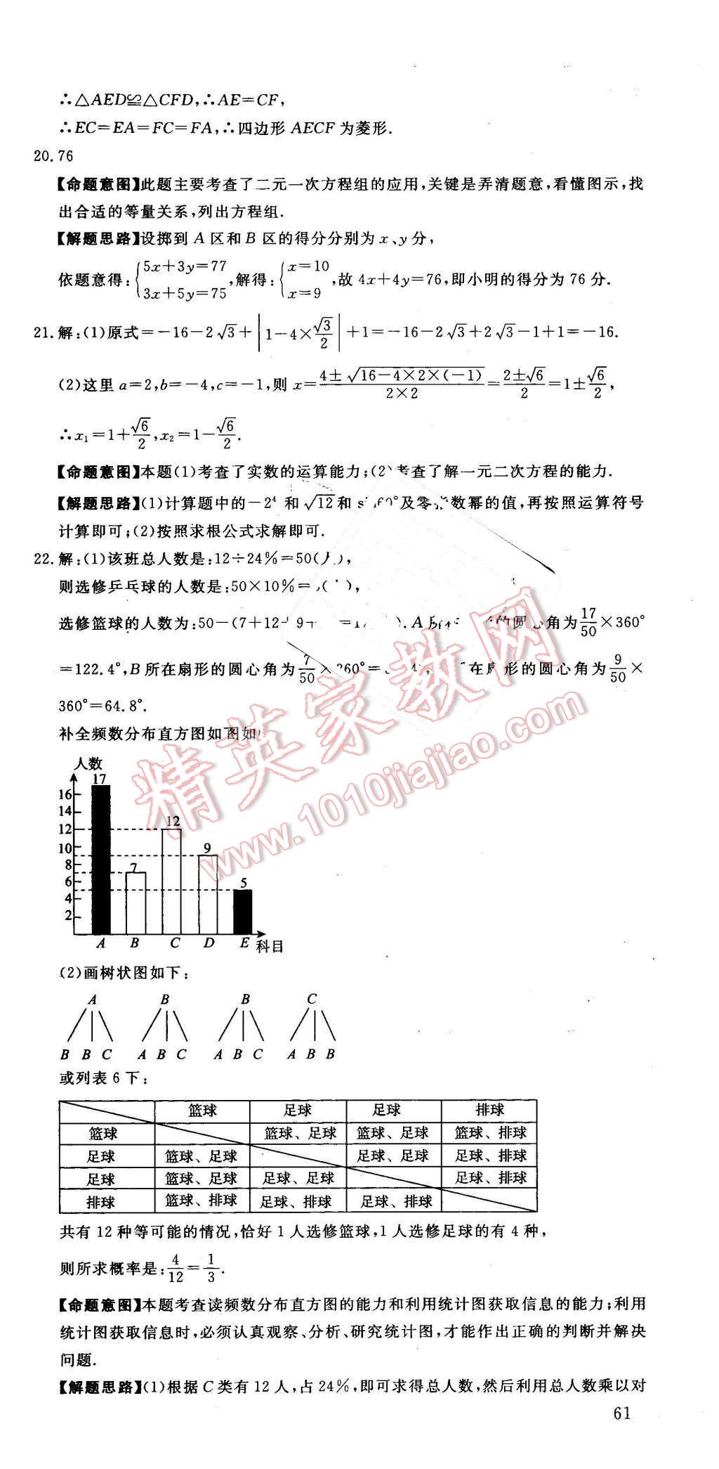 2016年河北中考必備中考第一卷數學 第51頁