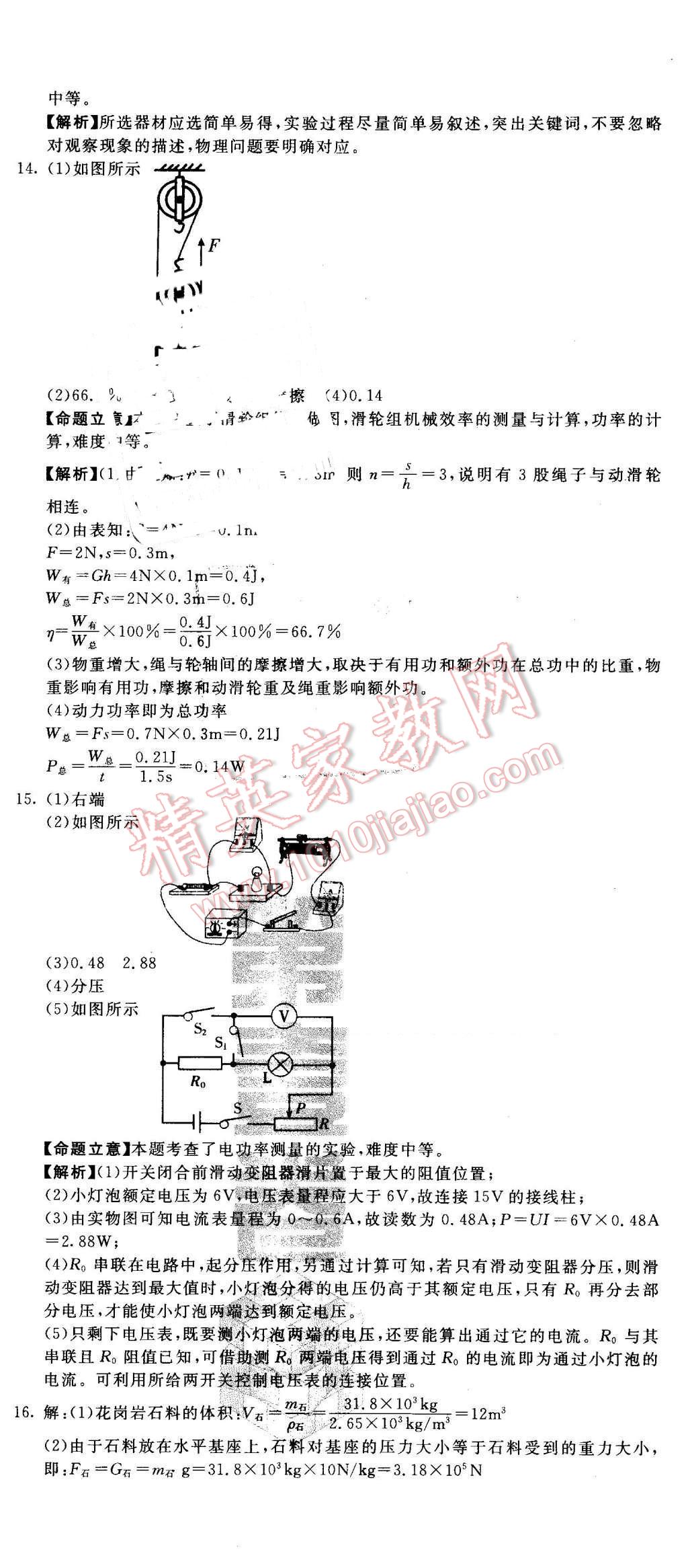 2016年河北中考必備中考第一卷物理 第14頁