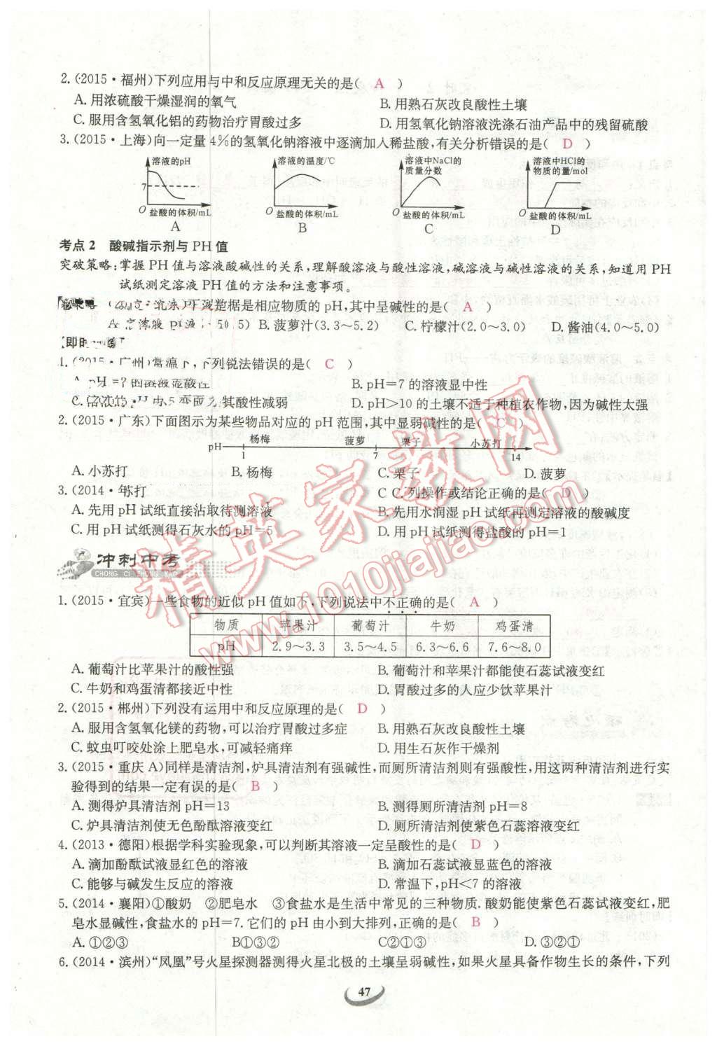 2016年思維新觀察中考化學(xué) 第47頁