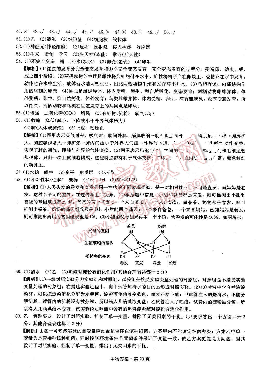 2016年湖南中考必备生物 第22页