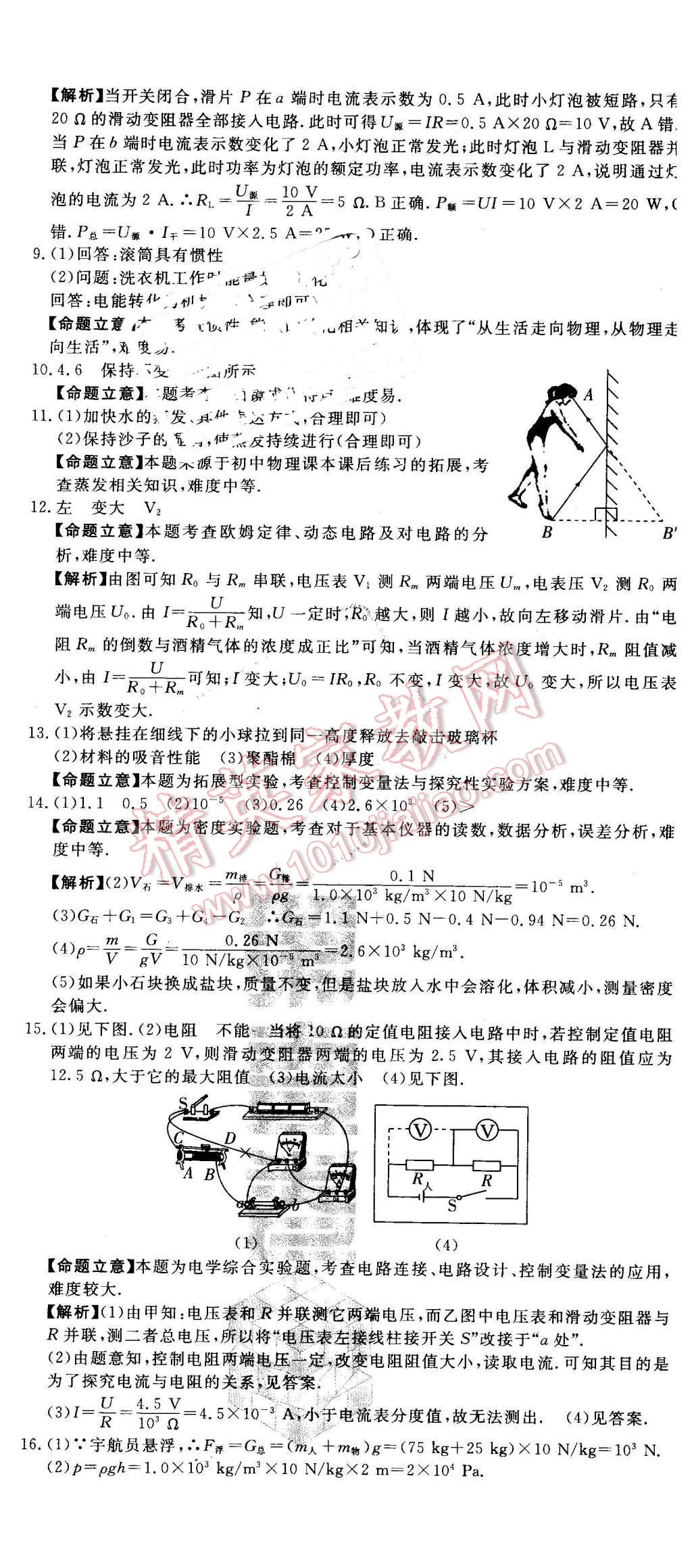 2016年河北中考必備中考第一卷物理 第50頁