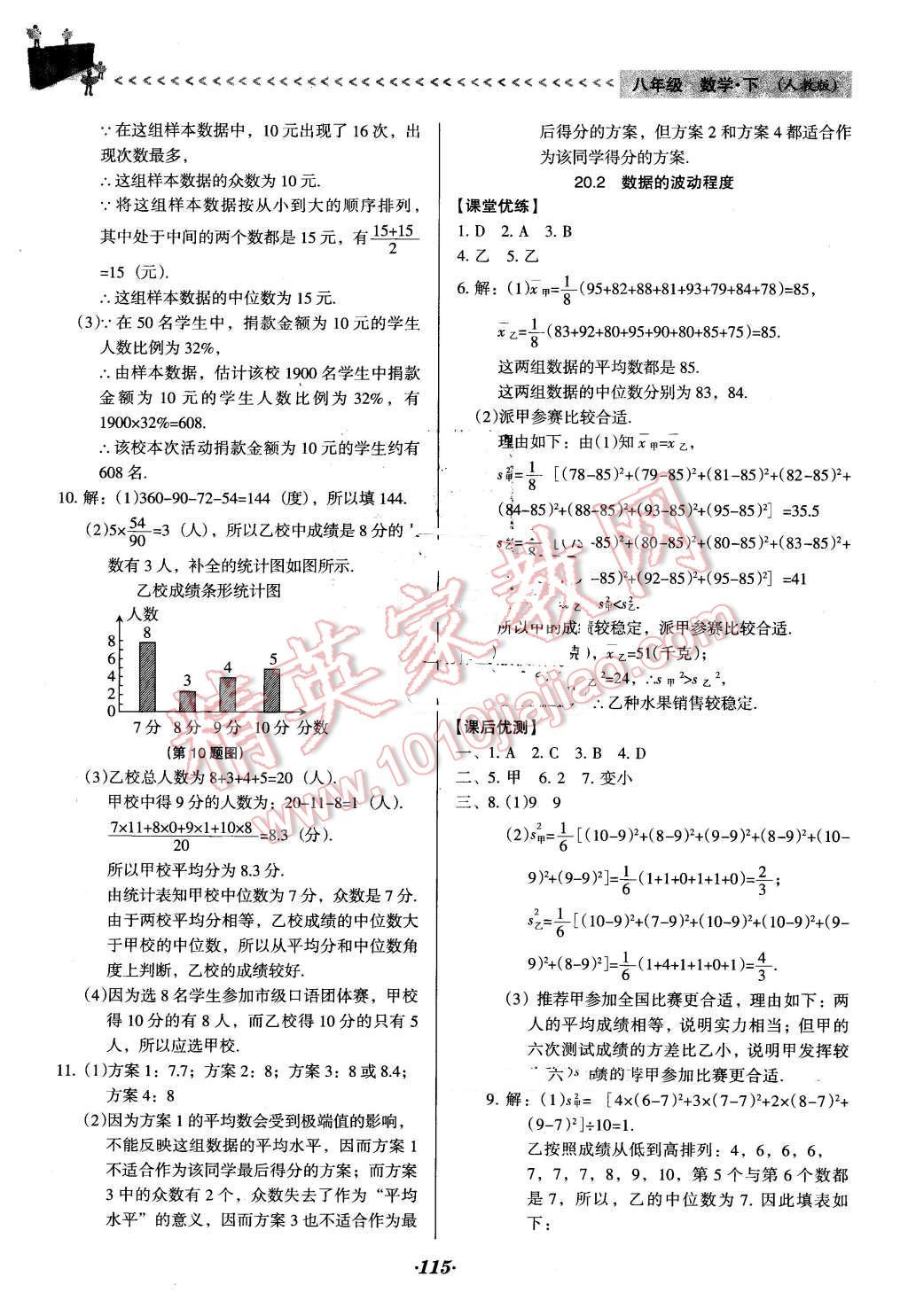 2016年全優(yōu)點練課計劃八年級數(shù)學下冊人教版 第20頁