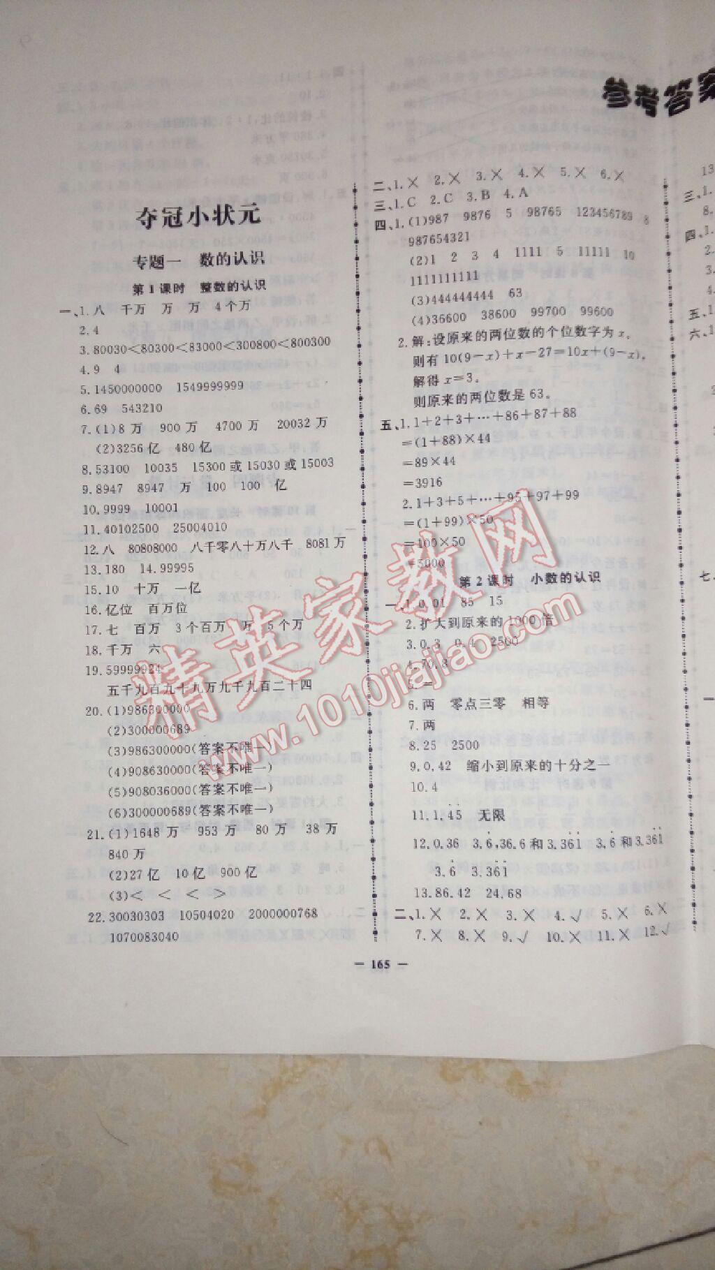 小学毕业升学总复习夺冠小状元数学 第11页