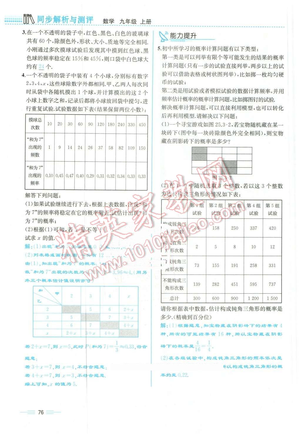 2015年人教金學(xué)典同步解析與測評(píng)九年級(jí)數(shù)學(xué)全一冊(cè)人教版云南專版 第76頁