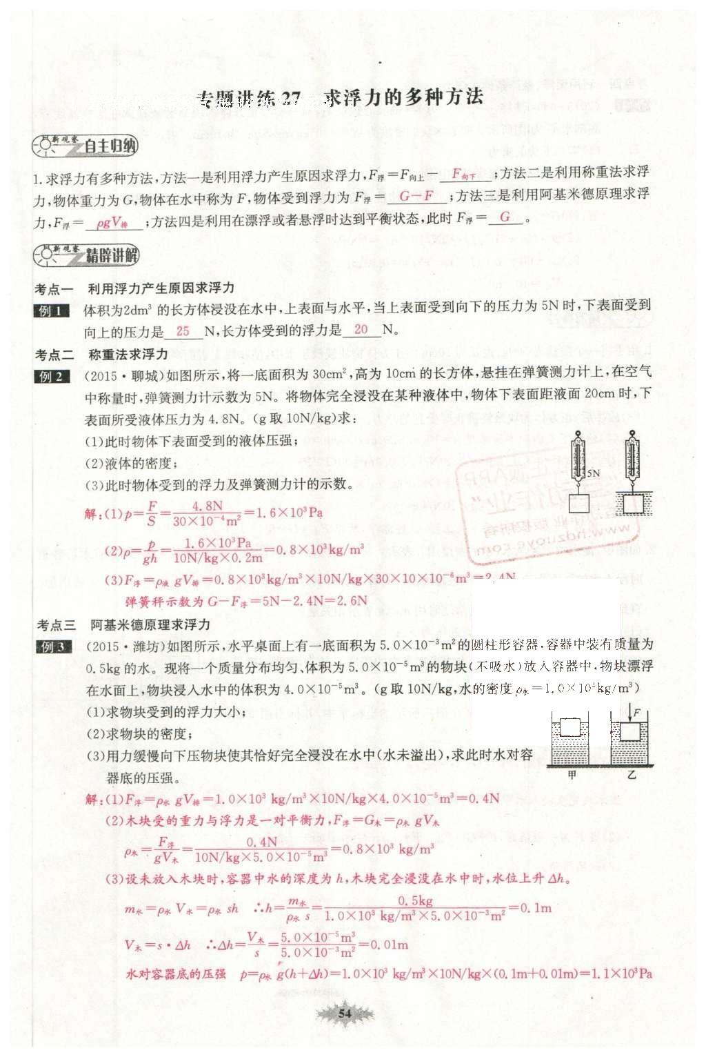 2016年思維新觀察中考物理 第四章 力現(xiàn)象第129頁