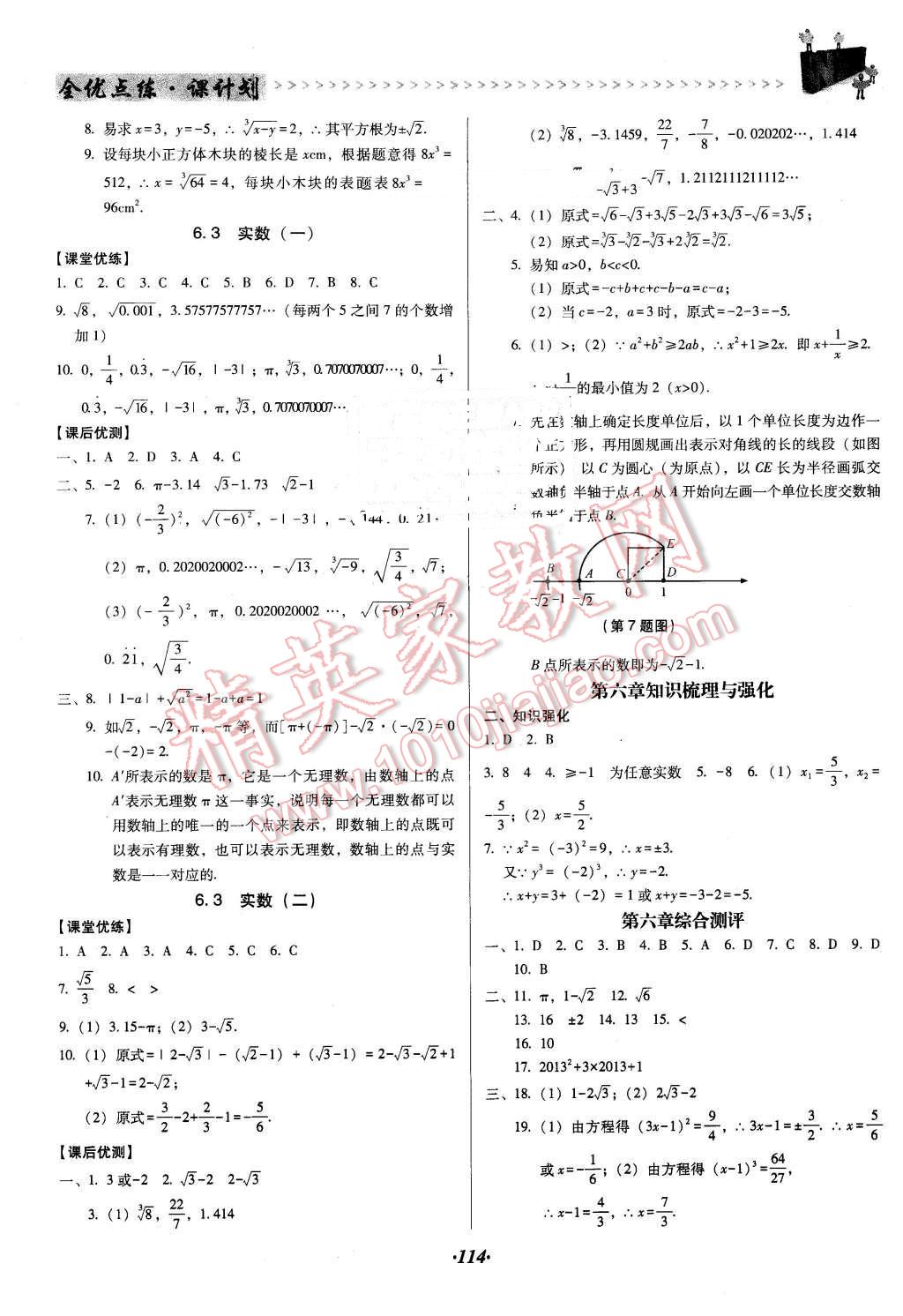 2016年全优点练课计划七年级数学下册人教版 第6页