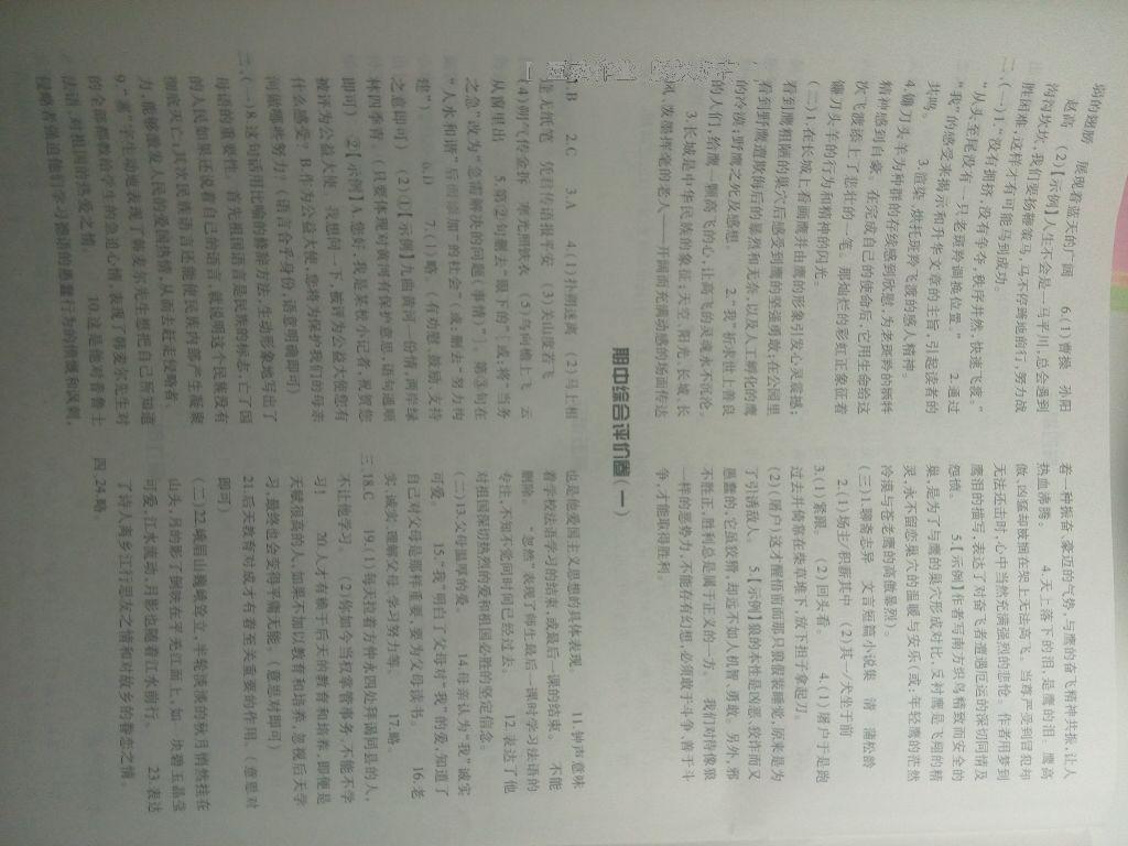 2015年基礎(chǔ)訓(xùn)練七年級(jí)語(yǔ)文下冊(cè)人教版僅限河南省使用大象出版社 第177頁(yè)