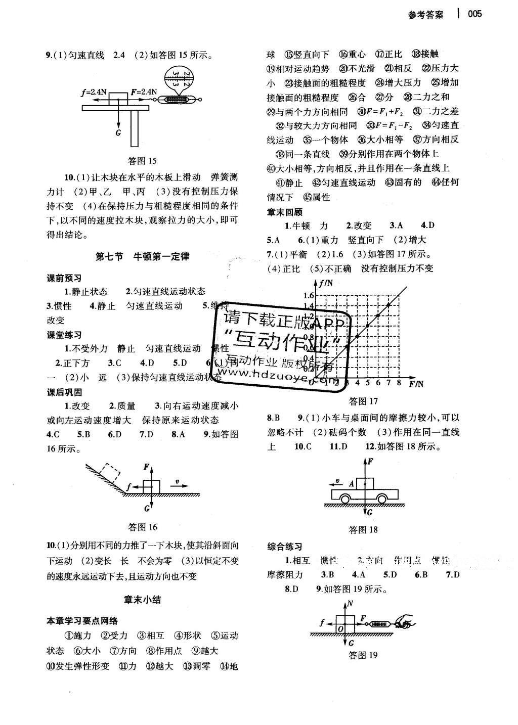 2016年基础训练八年级物理下册北师大版河南省内使用 参考答案第24页