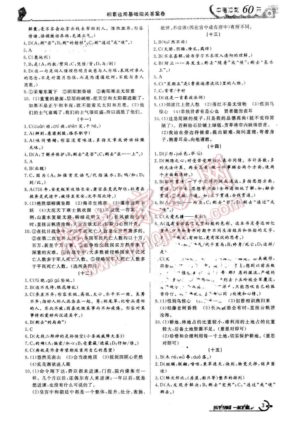 2016年中考冲刺60天语文基础知识 第3页