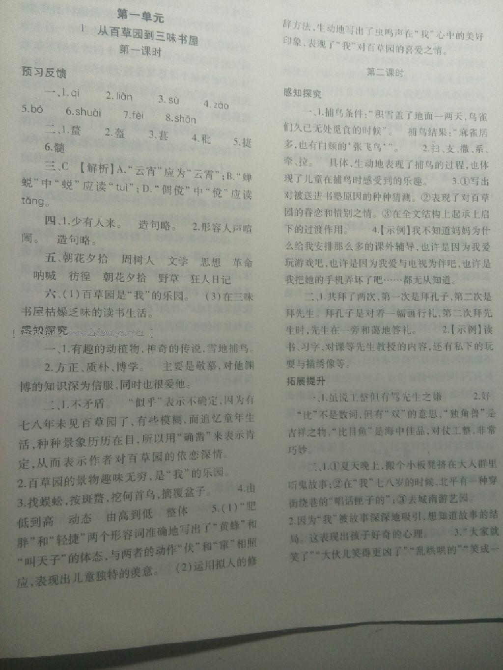 2015年基礎(chǔ)訓(xùn)練七年級語文下冊人教版僅限河南省使用大象出版社 第149頁