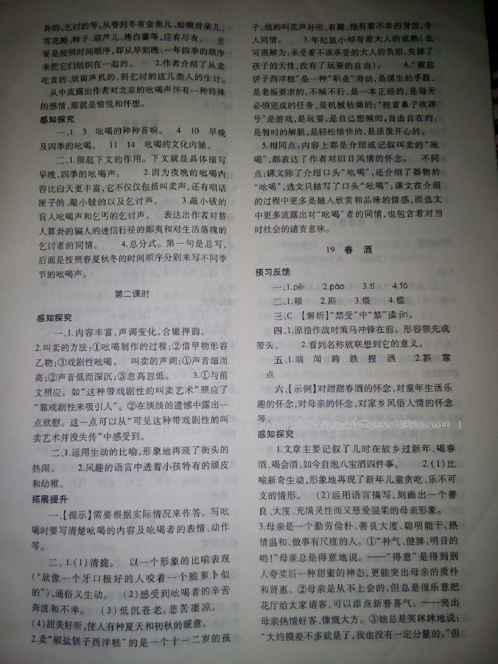 2014年基礎(chǔ)訓(xùn)練八年級語文下冊人教版 第239頁