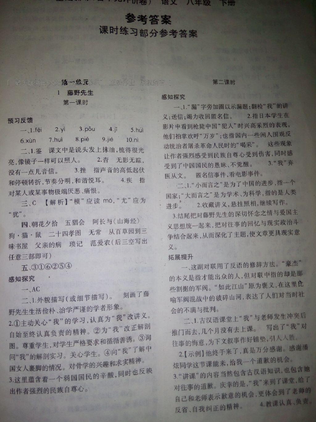 2014年基礎(chǔ)訓(xùn)練八年級(jí)語文下冊(cè)人教版 第229頁(yè)