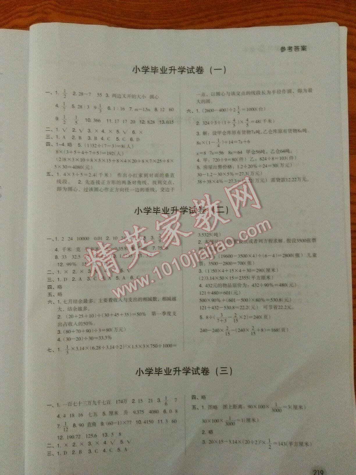 2015年小学毕业总复习考点归纳和应试测练数学 第11页