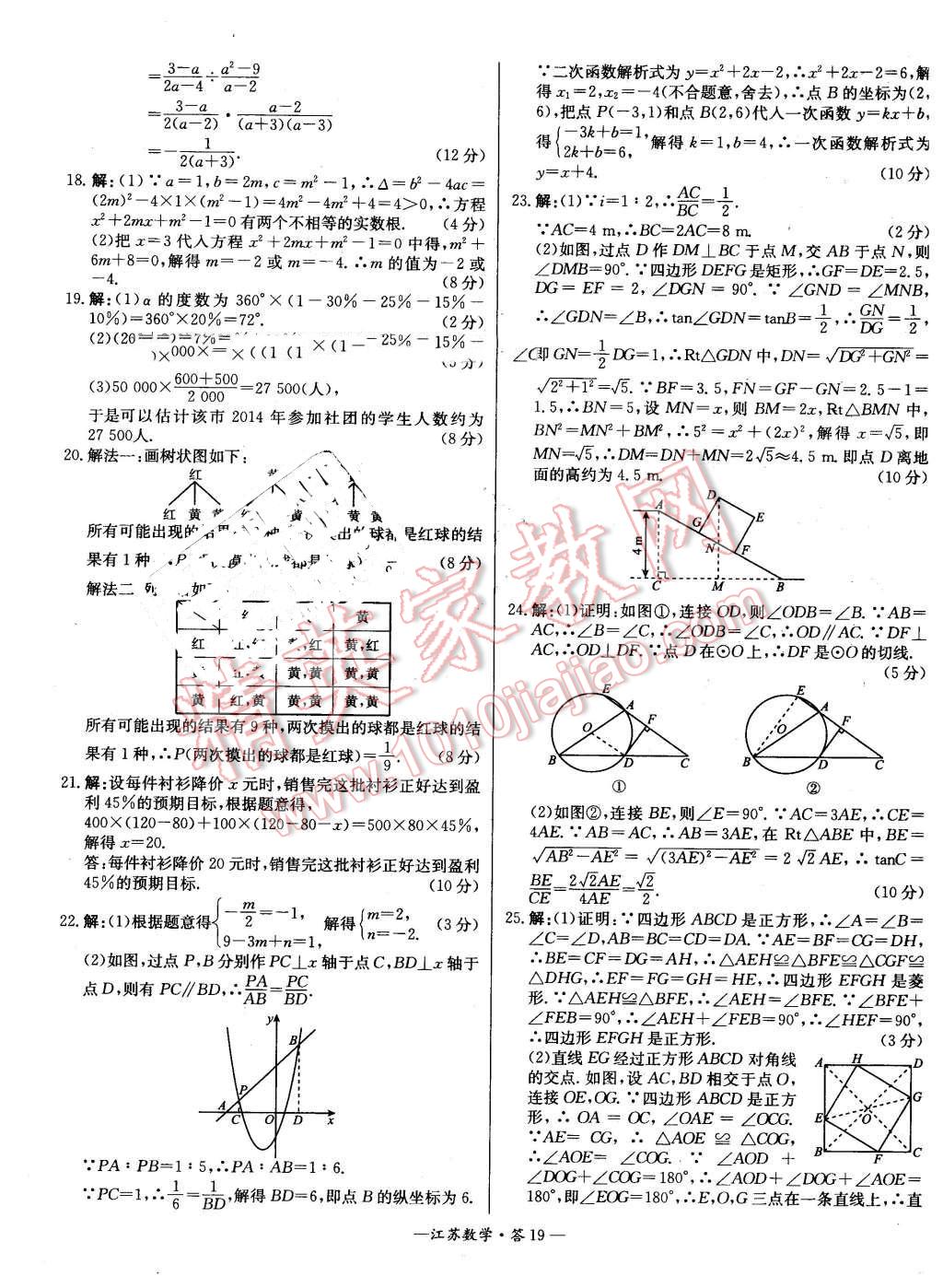 2016年天利38套江苏省13大市中考试题精选数学 第19页