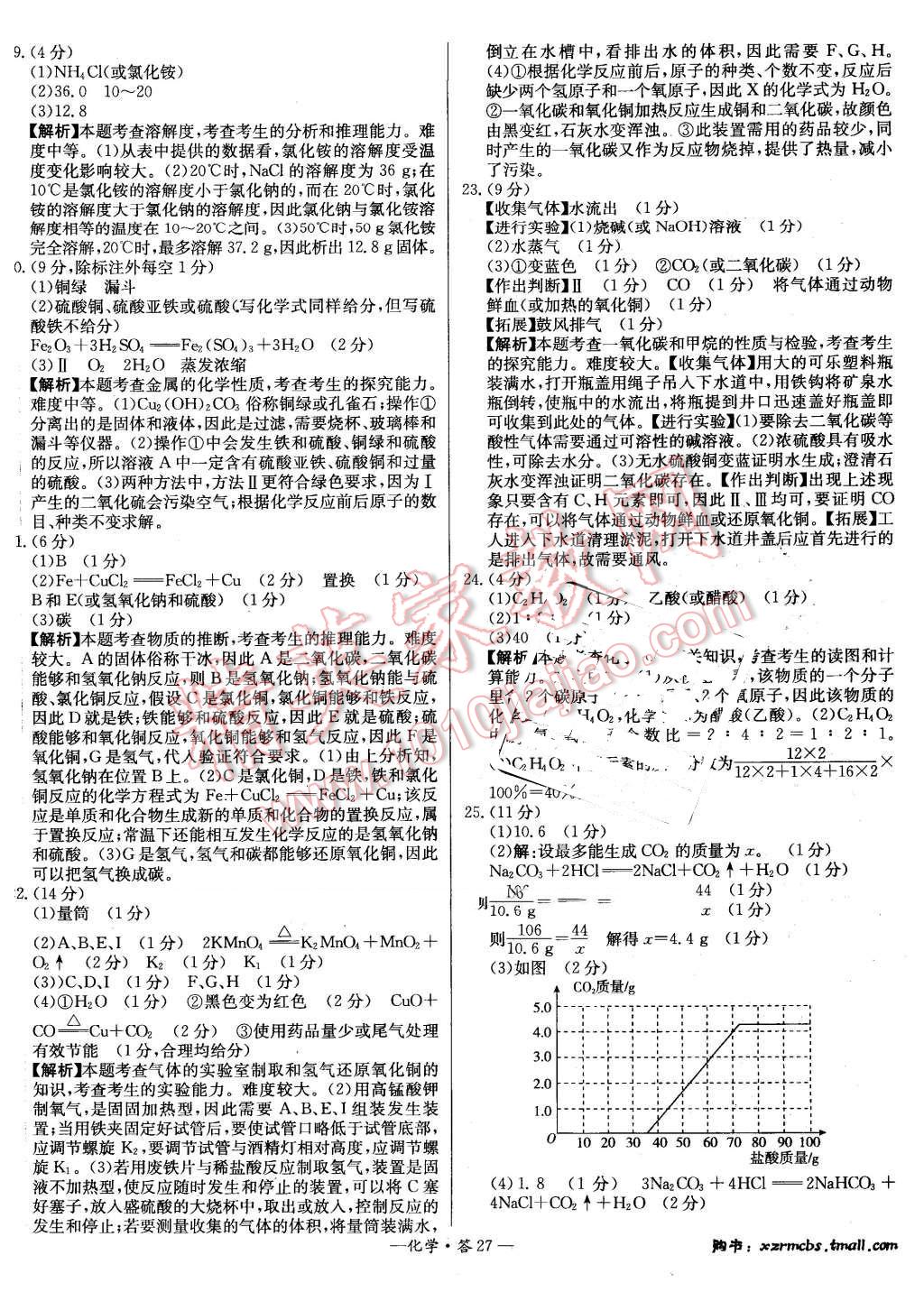 2015年新課標(biāo)全國中考試題精選化學(xué) 第26頁