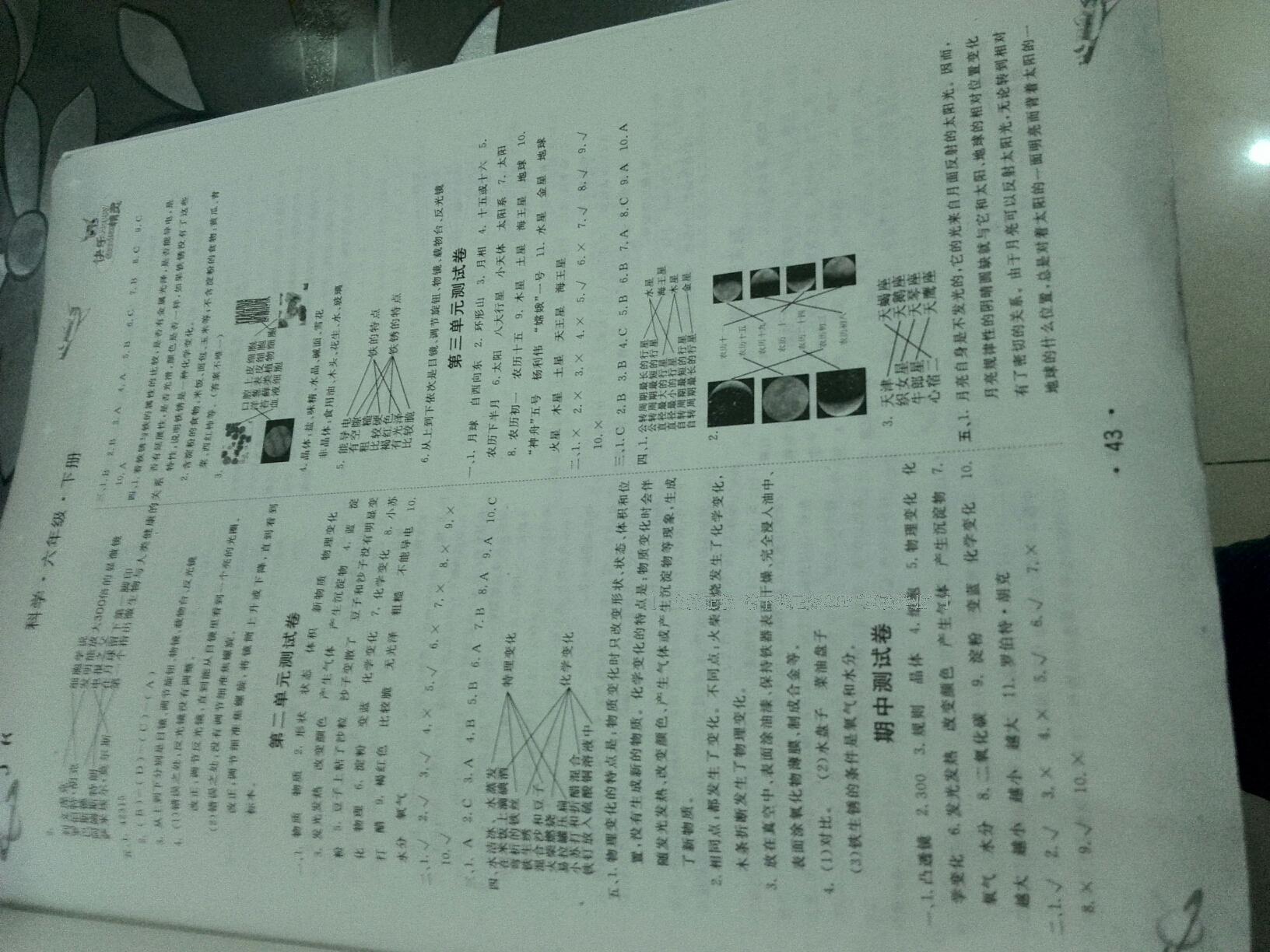 2015年名校练加考六年级科学下册教科版 第10页