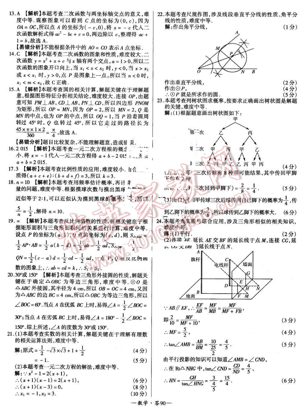 2015年新課標全國中考試題精選數(shù)學 第90頁