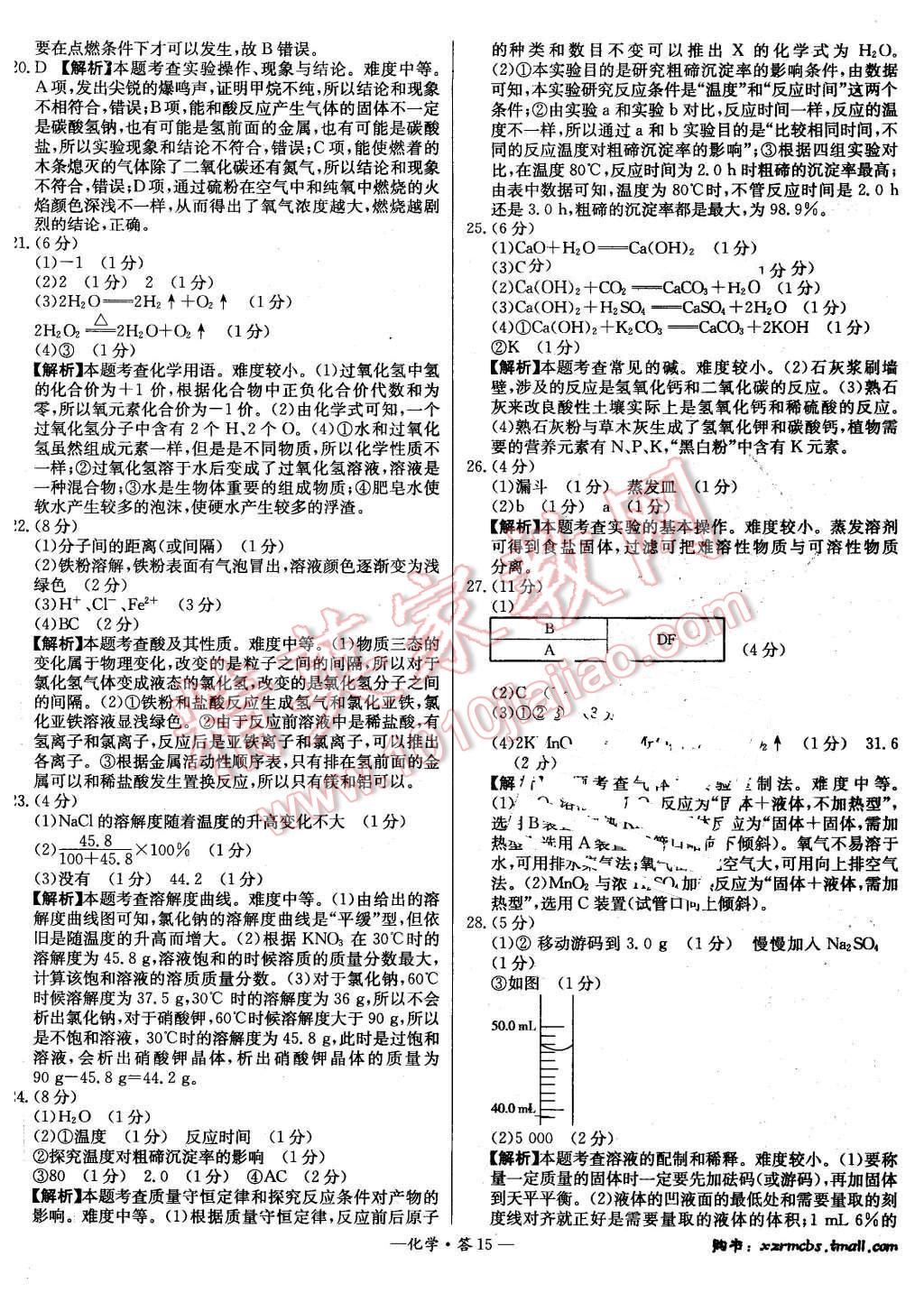 2015年新課標(biāo)全國中考試題精選化學(xué) 第14頁