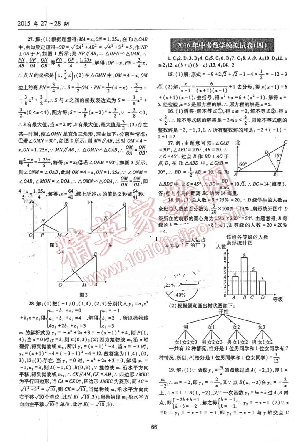 2016年理科愛好者中考總復習數(shù)學北師大版第27-28期 第65頁