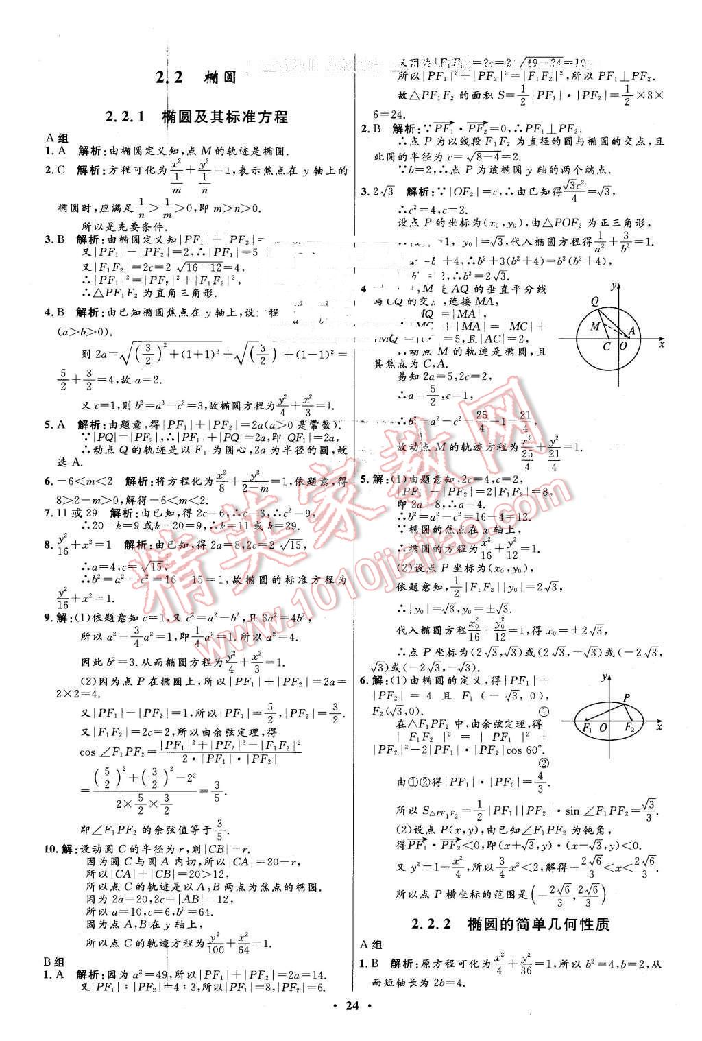 2016年高中同步測(cè)控優(yōu)化設(shè)計(jì)數(shù)學(xué)選修2-1人教A版市場(chǎng)版 第24頁(yè)