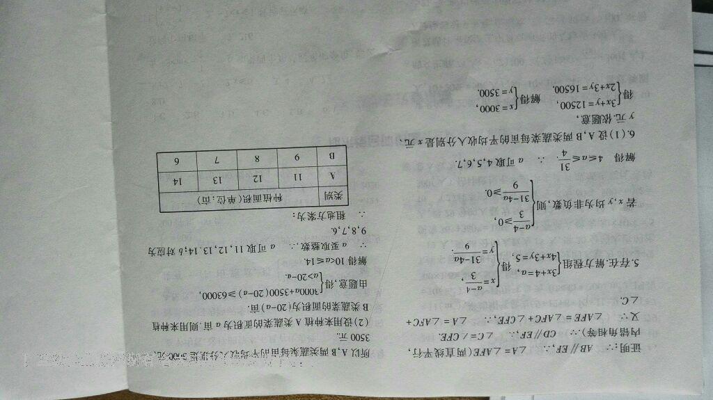 2016年基礎(chǔ)訓(xùn)練七年級(jí)數(shù)學(xué)下冊(cè)人教版河南省內(nèi)使用大象出版社 第63頁(yè)