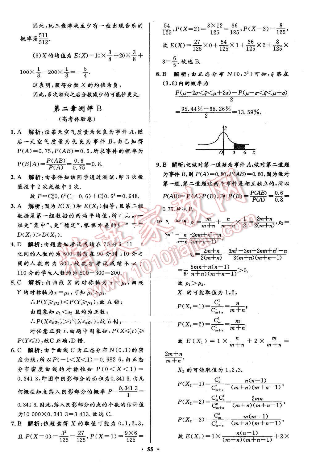 2016年高中同步測控優(yōu)化設(shè)計數(shù)學(xué)選修2-3人教A版市場版 第55頁