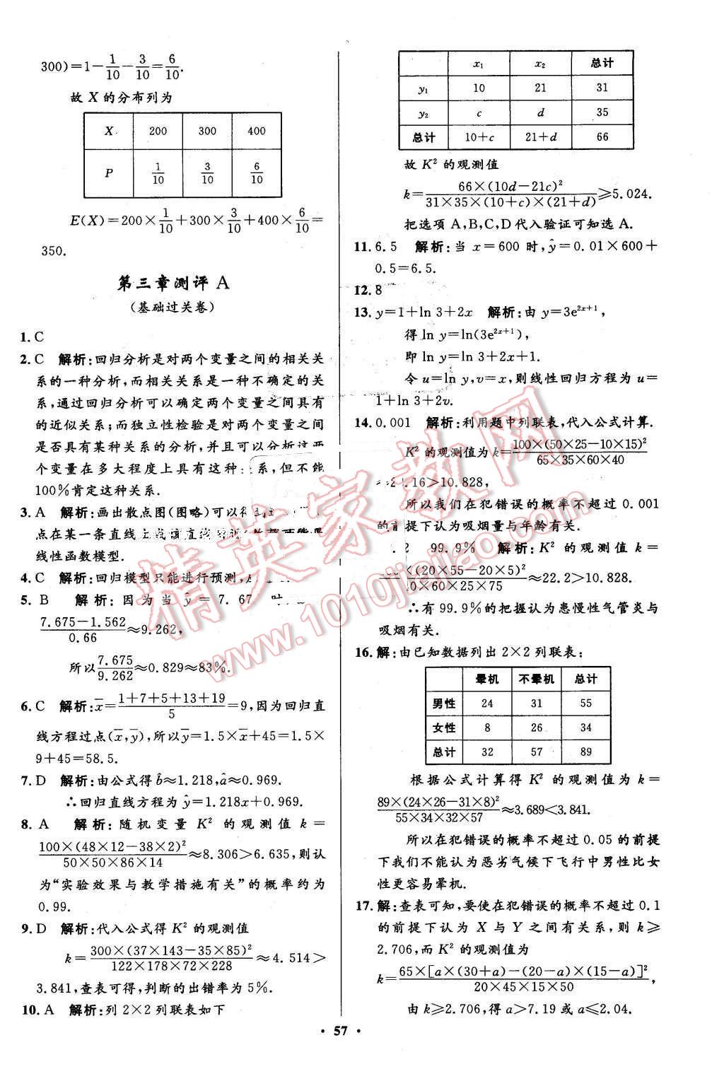 2016年高中同步測控優(yōu)化設計數學選修2-3人教A版市場版 第57頁