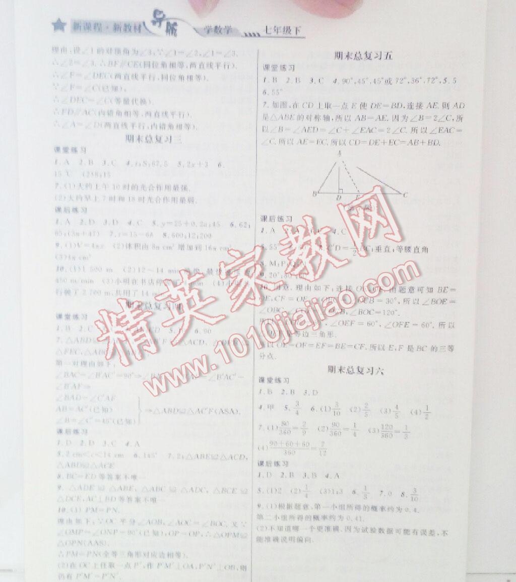 2015年新课程新教材导航学数学七年级下册北师大版 第3页